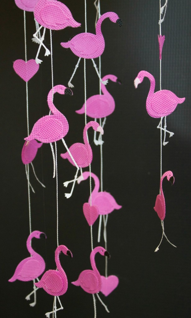 Cute DIY Raining Flamingos Mobile