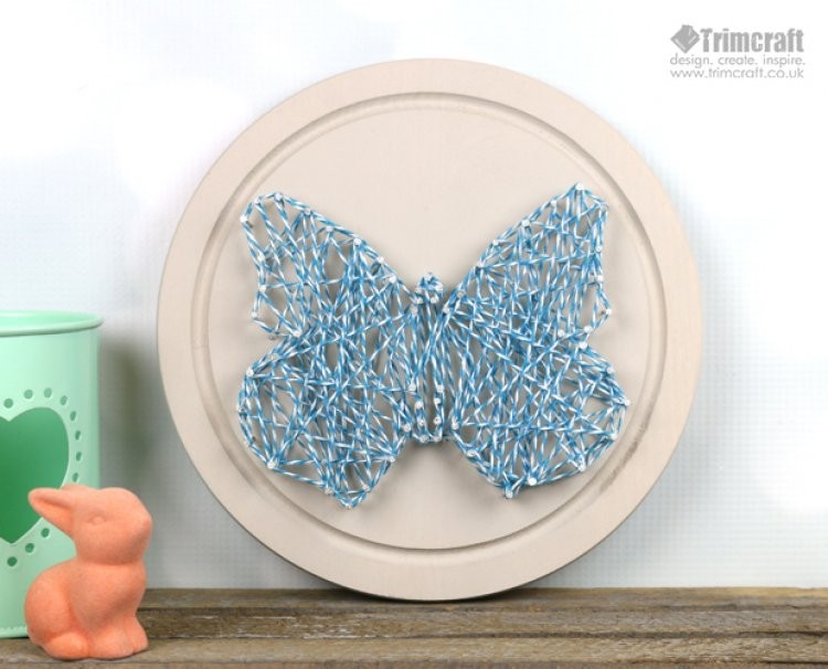 DIY Home Décor Butterfly String Art Piece