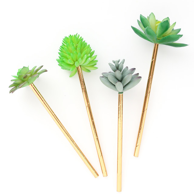 Trendy DIY Mini Succulent Drink Stirrers For Stylish Parties