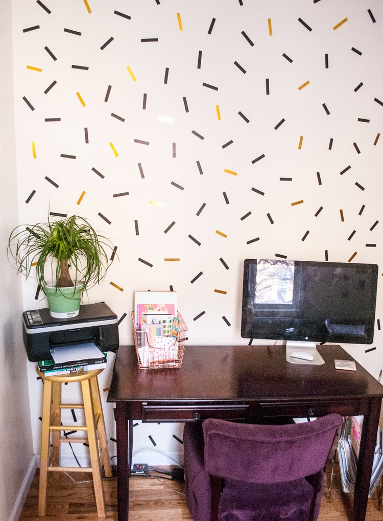 DIY Oversized Confetti Mural With Washi Tape