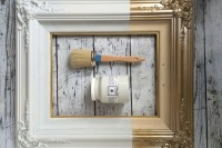 diy-paint-dipped-frame-in-white-and-gold-2