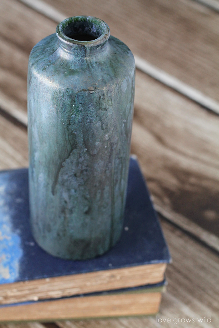DIY bronze patina vase