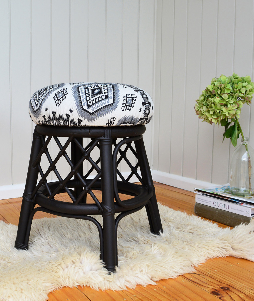 Picture Of how to reupholster and repaint a stool  1