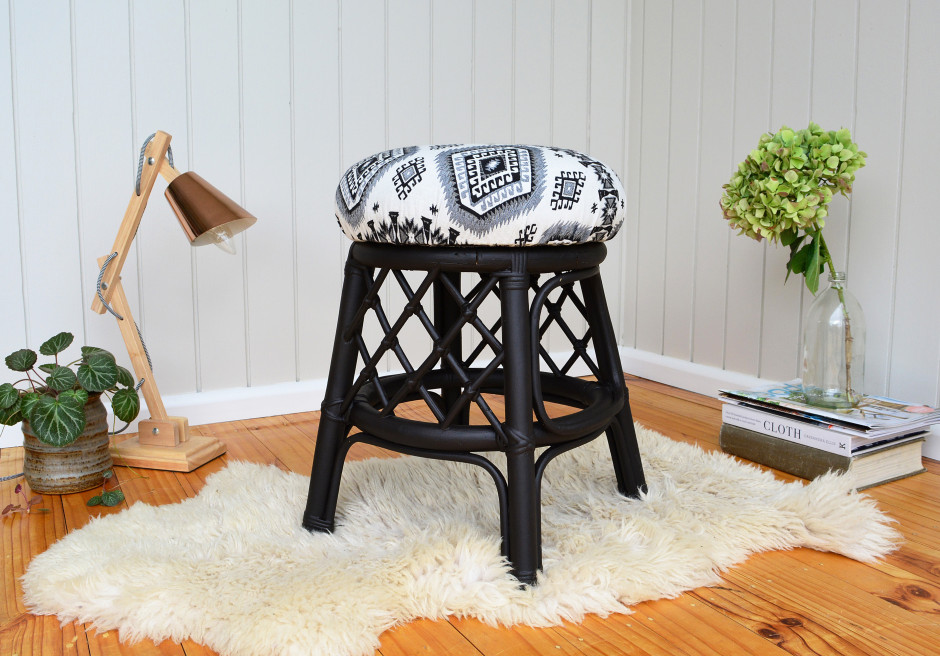 Picture Of how to reupholster and repaint a stool  2