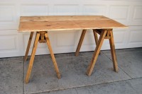 DIY simple sawhorse table