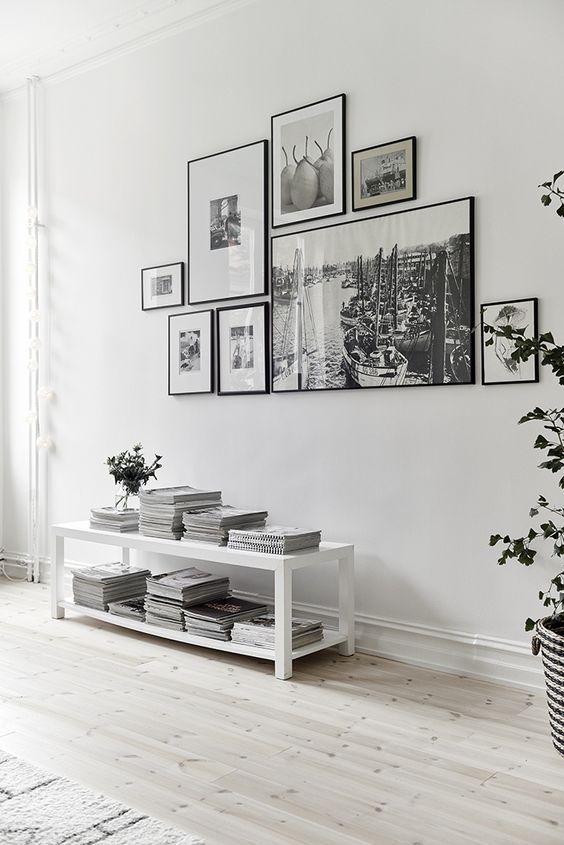 31 Modern Photo Gallery Wall Ideas Shelterness - Black And White Gallery Wall Ideas