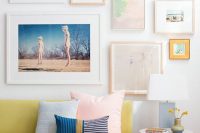 28 colorful mismatching gallery wall