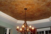 aged copper entryway ceiling