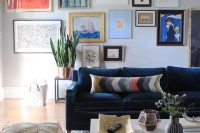 bold abstract gallery wall