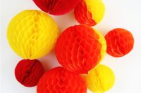 DIY tissue paper honeycomb balls