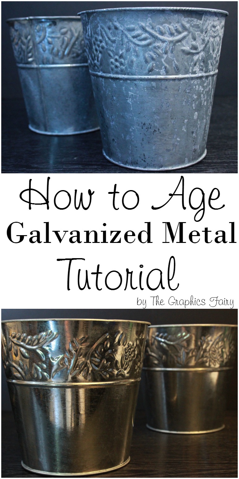 DIY galvanized metal aging