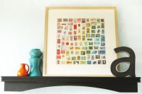 DIY IKEA Ribba postage stamp art