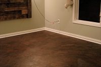 DIY brown paper flooring