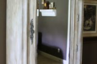 DIY whitewashed antique armoire