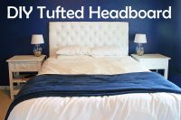 DIY pure white tufted headboard