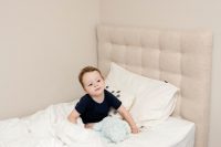 DIY tufted headboard for a kid’s bed