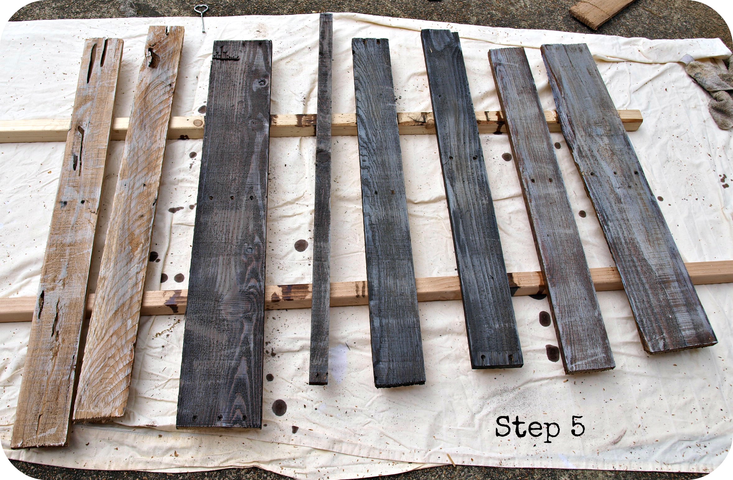 How to age wood with paint and stain