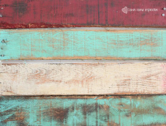 Have you seen all these beautiful painted/stained pallet boards around the internet? This tutorial shows how to make them. Just make sure to get high quality paint to cover rough pallet boards with one coat. (via www.downhomeinspiration.com)