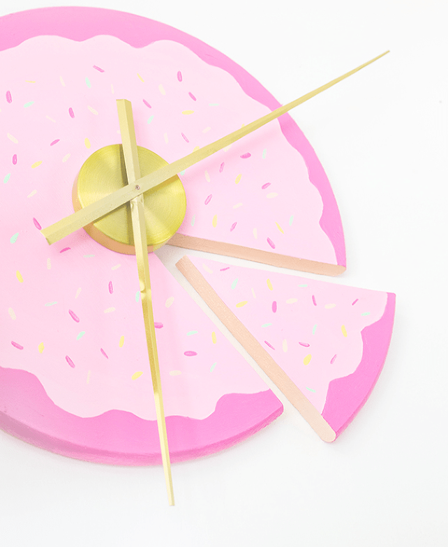 Fun And Bold DIY Sliced Cake Wall Clock