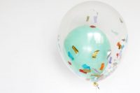 DIY balloon in balloon with confetti inside