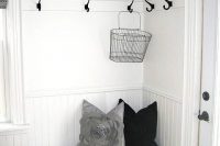 02 white mudroom with black accents