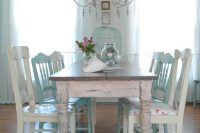 03 serenity and aged white shabby chic dining room decor