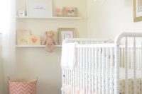 03 shabby white and coral nursery