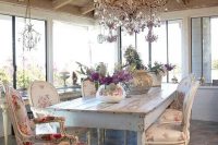 05 French-styled neutral dining area with floral patterns