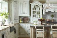 05 shabby chic greyish kitchen cabinets