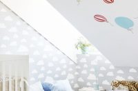 06 colorful attic kids’ room with cute prints