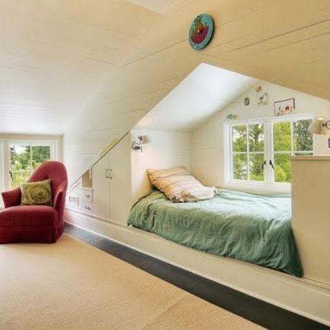 cozy attic sleeping nook