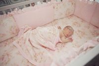 07 blush floral bedding for the crib