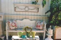 07 whitewashed wooden back patio in shabby chic style