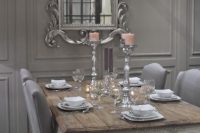09 shabby French-styled grey dining room