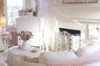 12 shabby chic white room with pink and blush touches