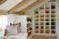 14 shoes shelves under the roof