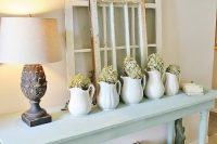16 mint console table for a shabby chic entryway