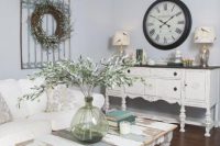 17 reclaimed wooden table and a white sideboard for a shabby chic room