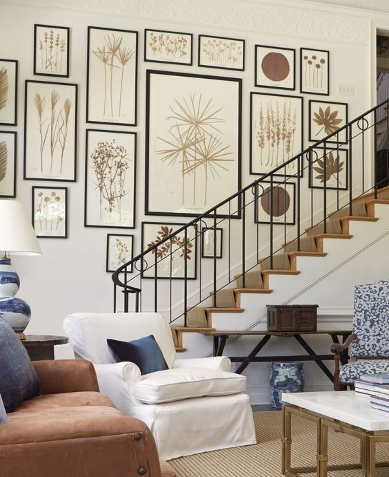 33 Stairway Gallery Wall Ideas To Get You Inspired - Shelterness