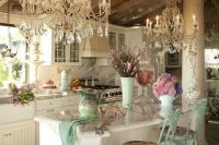 20 shabby chic kitchen decor with floral patterns
