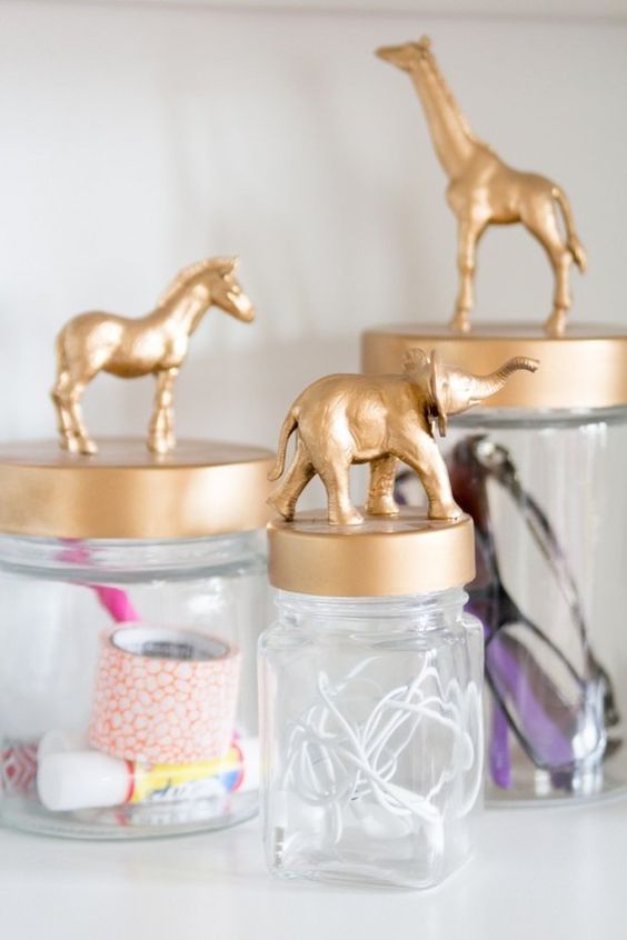 jars with lids for storing various stuff
