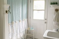 22 boho and shabby lace bathroom curtain