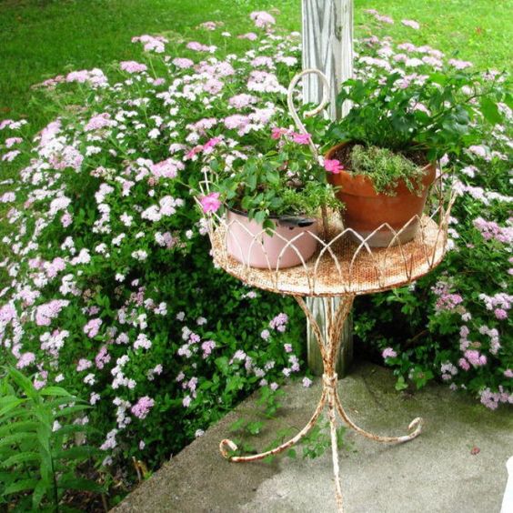 rusty plant stand