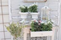 26 whitewashed frames and pots for a shabby chic terrace