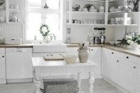 32 whitewashed shabby chic kitchen decor