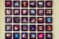 Instagram prints in black frames