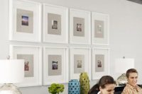 Instagram wall in white frames