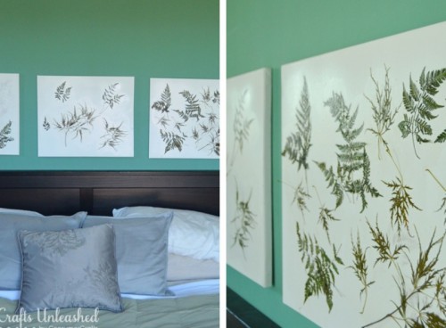 DIY fern canvas wall art (via shelterness)