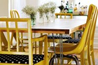 DIY dining table with hairpin legs