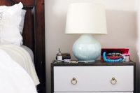 Nightstand hack with stain and white paint